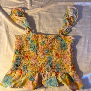 Roller Rabbit Multicolor Smocked Camisole